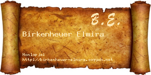 Birkenheuer Elmira névjegykártya